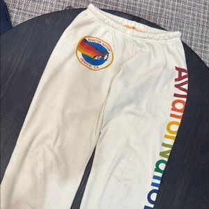 Aviator Nation Kids Cream Sweatpants